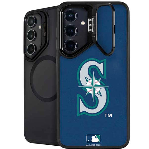 MLB Seattle Mariners - Solid Distressed Galaxy S25 Kickstand Case